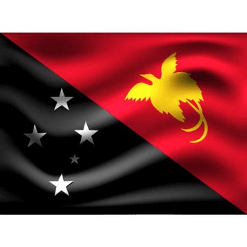 Papua New Guinea Waving Flag PNG Transparent Images Free Download | Vector Files | Pngtree