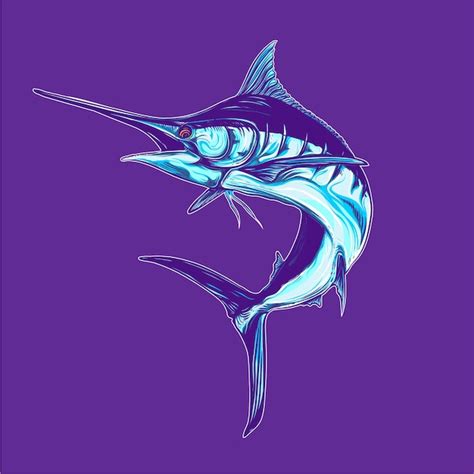 Premium Vector | Marlin fish artwork illustration