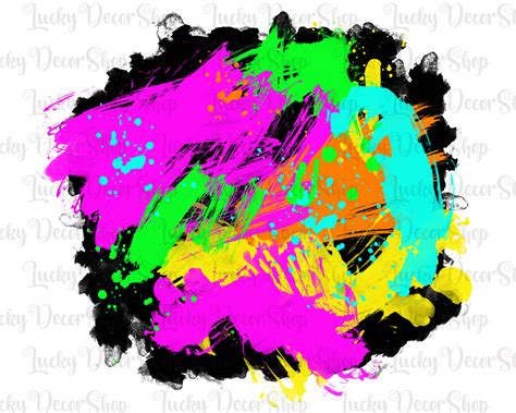 Neon Paint Splatter Background