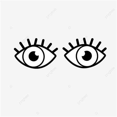 Eye Opening Clipart Transparent Background, Open Cartoon Eyes Clipart Black And White Anime Eyes ...