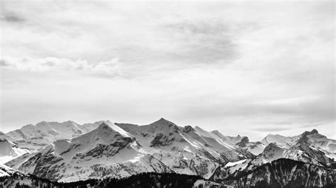 Black and White Mountain Wallpapers - Top Free Black and White Mountain Backgrounds ...