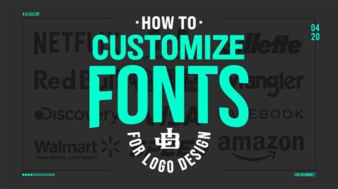 How To Customize Fonts For Logo Design | Jon Brommet | Skillshare