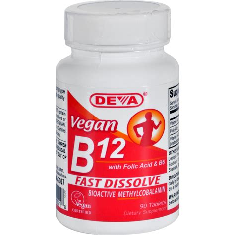 Deva Vegan Sublingual B12 -1000 mcg 90 Tabs - Walmart.com - Walmart.com