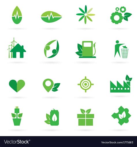 Green icon and symbol design Royalty Free Vector Image