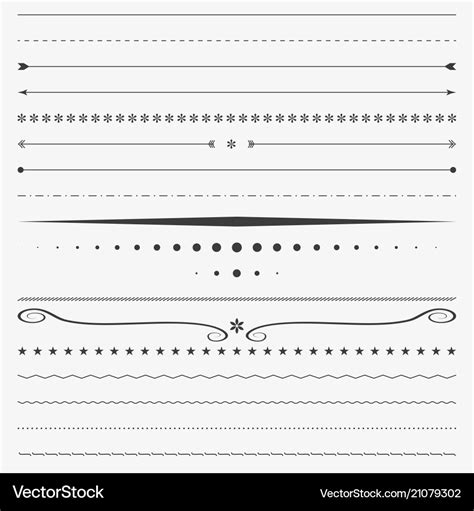 Line border corner design divider Royalty Free Vector Image