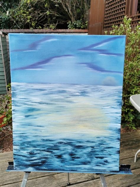 Seascape Bob Ross inspired oil painting | Etsy