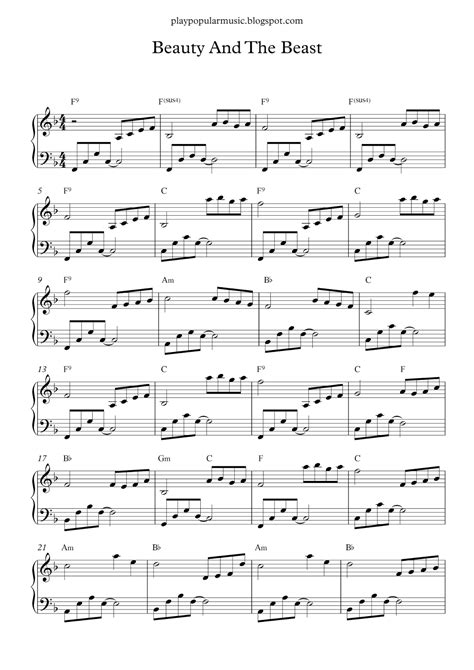 Free Piano Sheet Music Printable