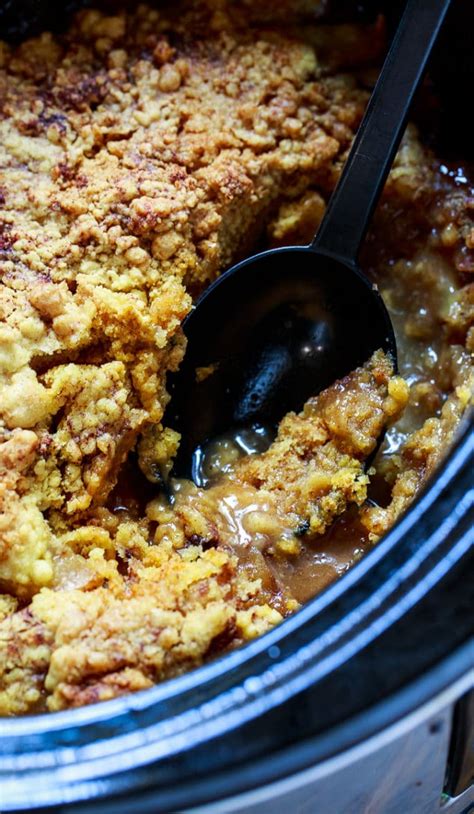 Slow Cooker Apple Cobbler - Spicy Southern Kitchen