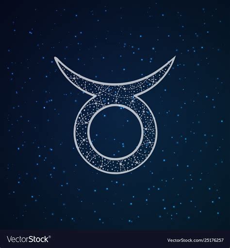 Taurus zodiac sign Royalty Free Vector Image - VectorStock