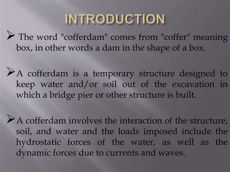 Cofferdam | PPT