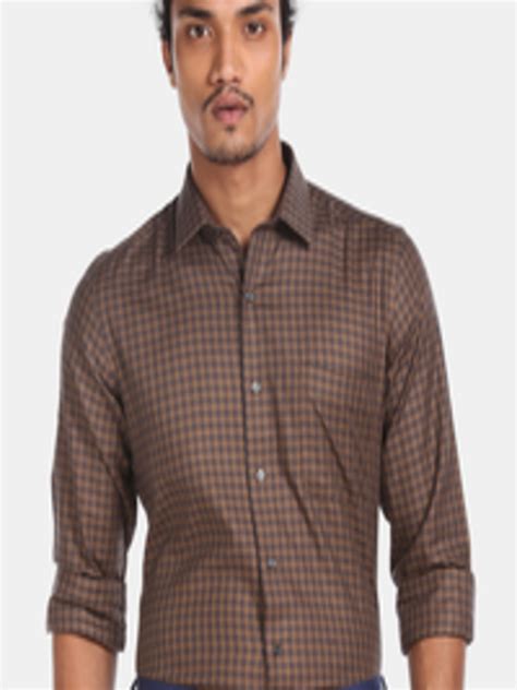 Buy Arrow Men Brown Regular Fit Checked Casual Shirt - Shirts for Men 13648768 | Myntra