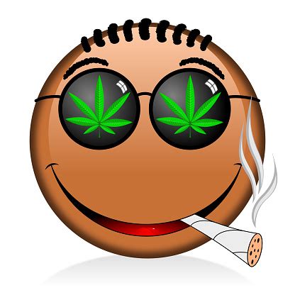 Emoji Smoking Weed Stock Illustration - Download Image Now - Addiction, African Ethnicity ...