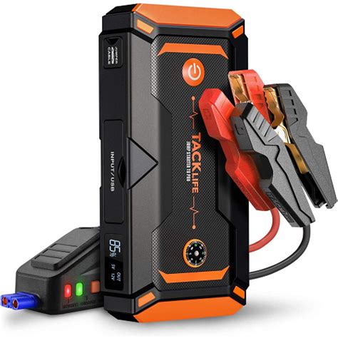 Tacklife T8 Pro Car Jump Starter with USB Quick Charge Portable Power ...