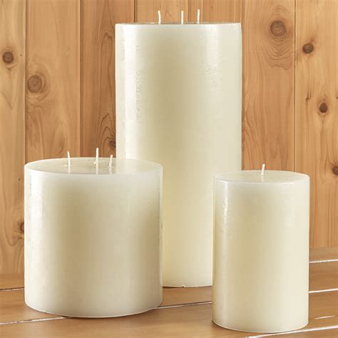 White Unscented Pillar Candle – To The Nines Manitowish Waters