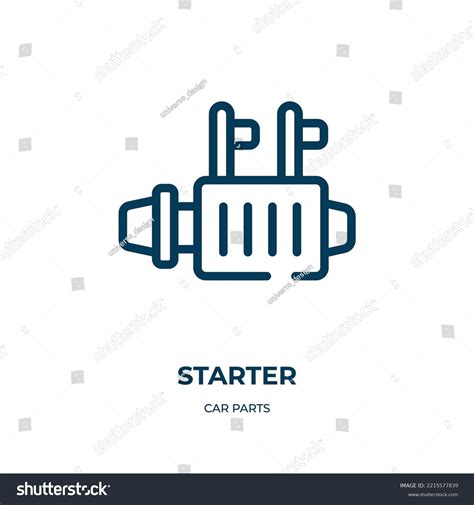 Starter Icon Linear Vector Illustration Car Stock Vector (Royalty Free ...