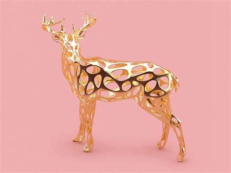 Golden deer 🦌 by Alexey Boldin on Dribbble