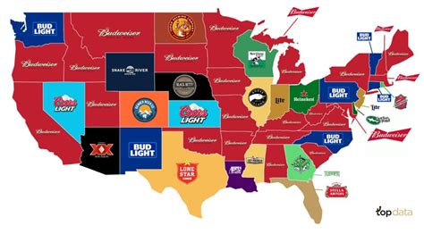 The Most Popular Beer Brands In Every State, Mapped - Vivid Maps