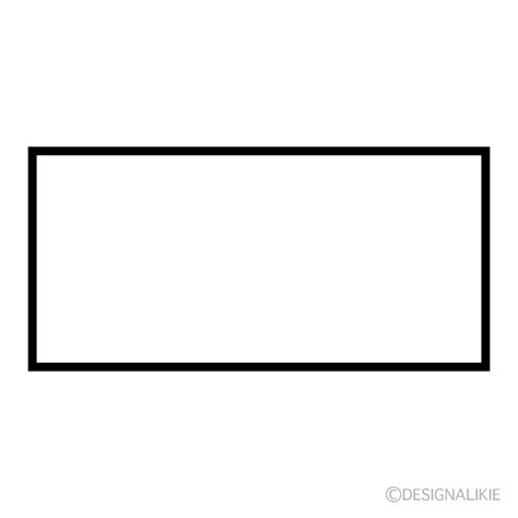 Rectangle Shape Black and White Clip Art Free PNG Image｜Illustoon