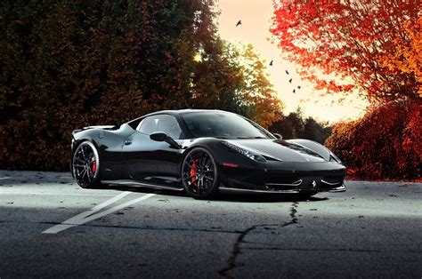 34+ Black Ferrari Sports Car Wallpaper PNG