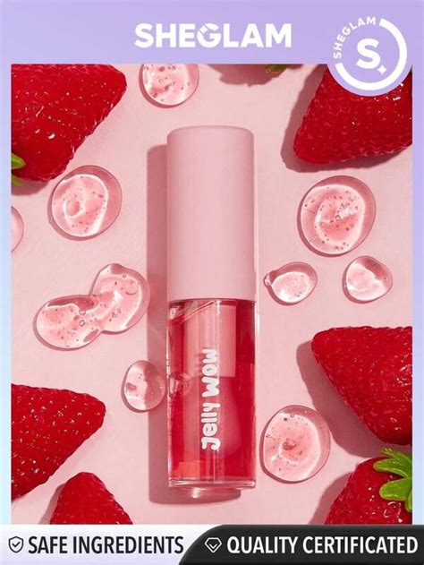 SHEGLAM Jelly Wow Hydrating Lip Oil-Berry Involved Moisturizing Clear ...