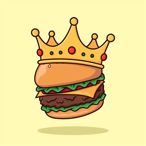 Burger King Fast Food Cartoon Vector Illustration 8693393 Vector Art at ...