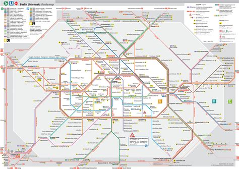 Map of Berlin commuter rail (s bahn): stations & lines