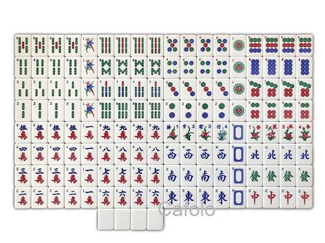 Mose Cafolo New Chinese Mahjong X-Large 144 Numbered Acrylic Tiles 1.5 ...