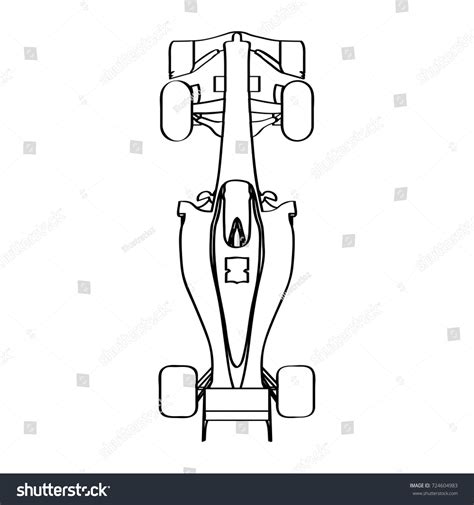 Top View Racing Car Outline Vector Stock Vector (Royalty Free) 724604983 | Shutterstock