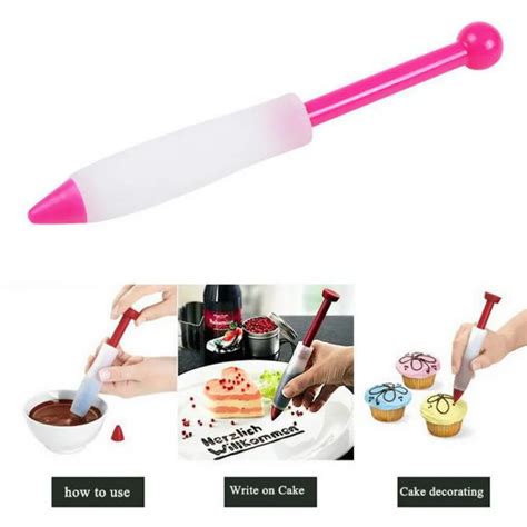 1piece Food Writing Pen Cake Decorating Tools Bakeware Decorating Drawing Decoration Syringe ...