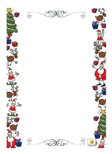 Christmas Paper Borders Template - Printable Word Searches