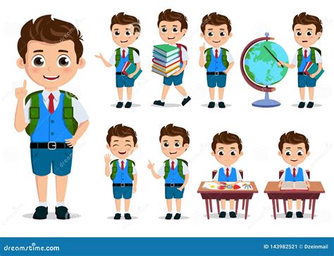 School Kids With Blackboard Vector Illustration | CartoonDealer.com #25998840