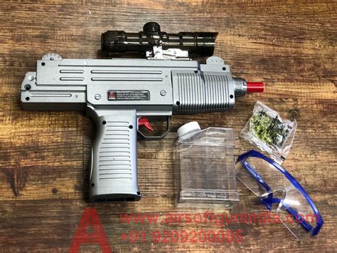 Electric Automatic UZI Gel Blaster EBB Toy for kids by Airsoft Gun India.