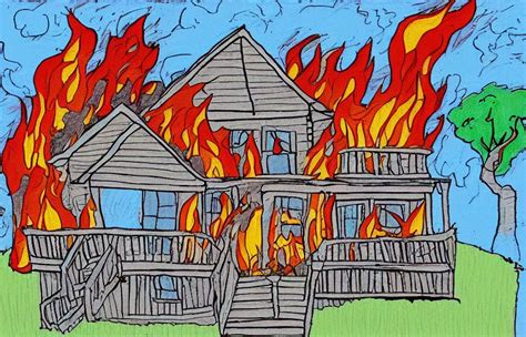 house on fire, drawn in microsoft paint | Stable Diffusion