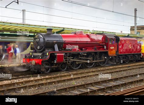 LMS Jubilee Class 45699 Galatea at Carlisle Railway Station, Carlisle, Cumbria, England, UK ...