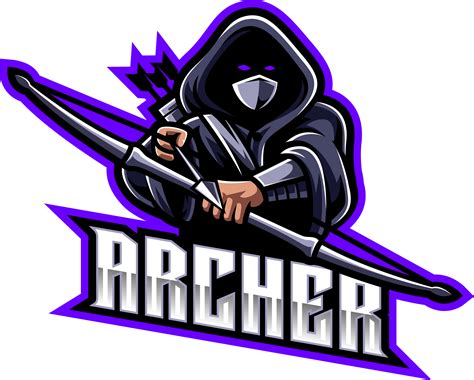 Archer esport mascot logo design By Visink | TheHungryJPEG