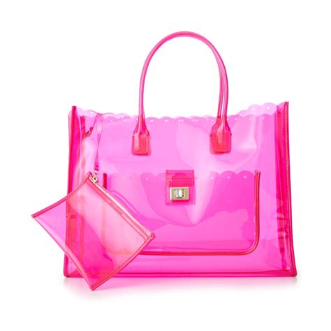 Juicy Couture Silverlake Clear Beach Tote in Pink | Lyst