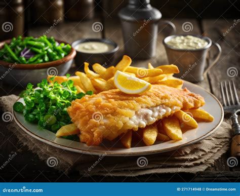 Crispy Fried Fish and Chips Stock Illustration - Illustration of breaded, crispy: 271714948