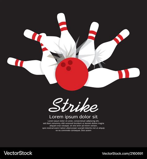 Bowling strike Royalty Free Vector Image - VectorStock