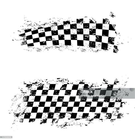 Motorsport Race Grunge Checkered Flag Background Stock Illustration - Download Image Now - Flag ...