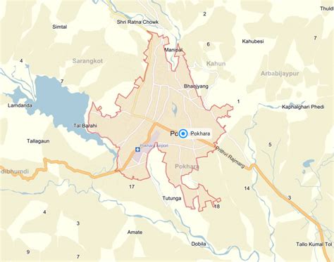 Pokhara Map - Nepal