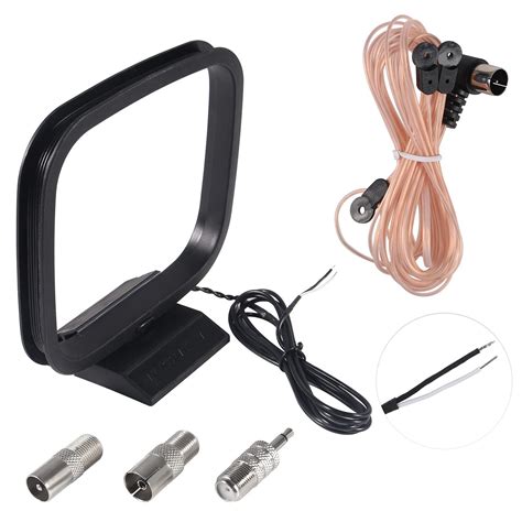 Buy FM Dipole Antenna 75 Ohm Indoor FM Radio Antenna AM Loop Antenna with Converter for Pioneer ...