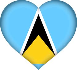 Saint Lucia flag emoji - Country flags