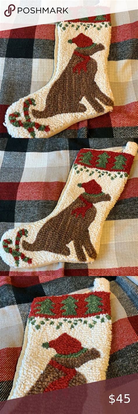 Laura Megroz 2009 Chocolate Lab Wool Christmas Stocking | Christmas stockings, Stockings ...