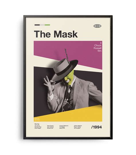 Mid-century modern The Mask movie poster - Weekend Poster