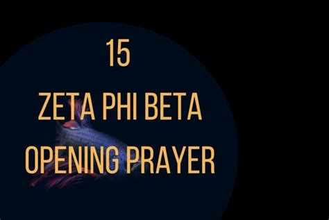 15 Best Zeta Phi Beta Opening Prayer