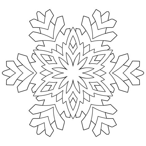 Abstract mandala snowflake line art design for coloring page 36291696 Vector Art at Vecteezy