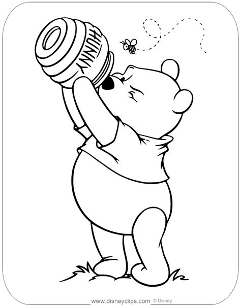 Winnie The Pooh Hunny Pot Coloring Pages Coloring Pages