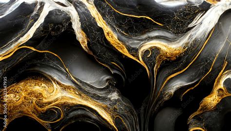 Gold and black luxurious marble textured background. Abstract design, 4k wallpaper. 3d ...