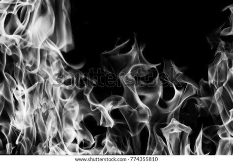 Blazing Fire Flame Black White Background Stock Photo 774355810 ...