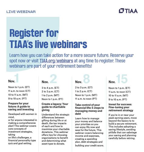 TIAA November Webinars | Human Resources Management